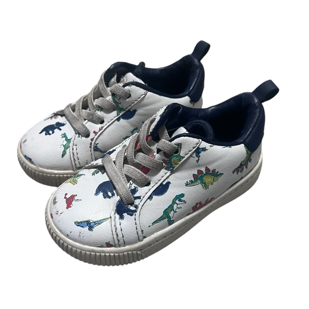 Carters Size 5 Toddler Dinosaur Shoes Pull On Low Top Sneakers